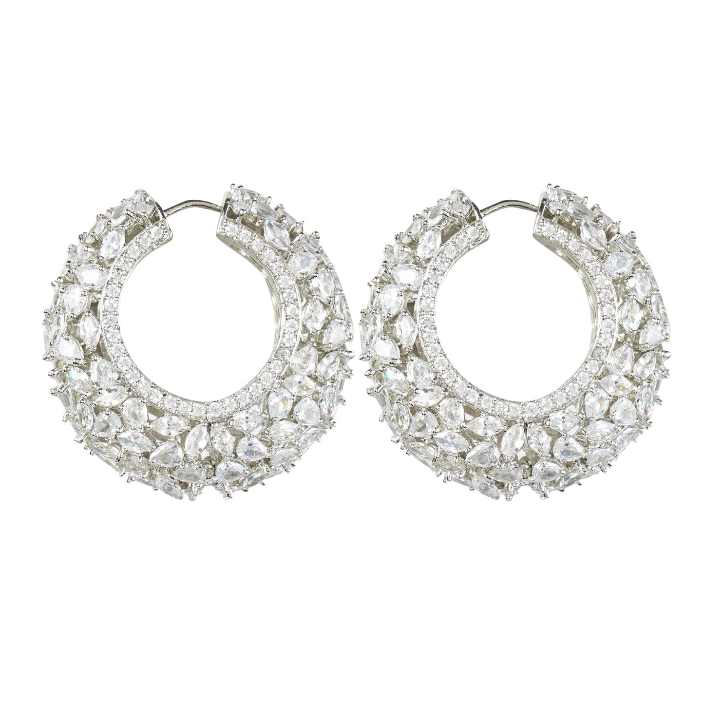 Sparkling Diamonte Hoop Earrings