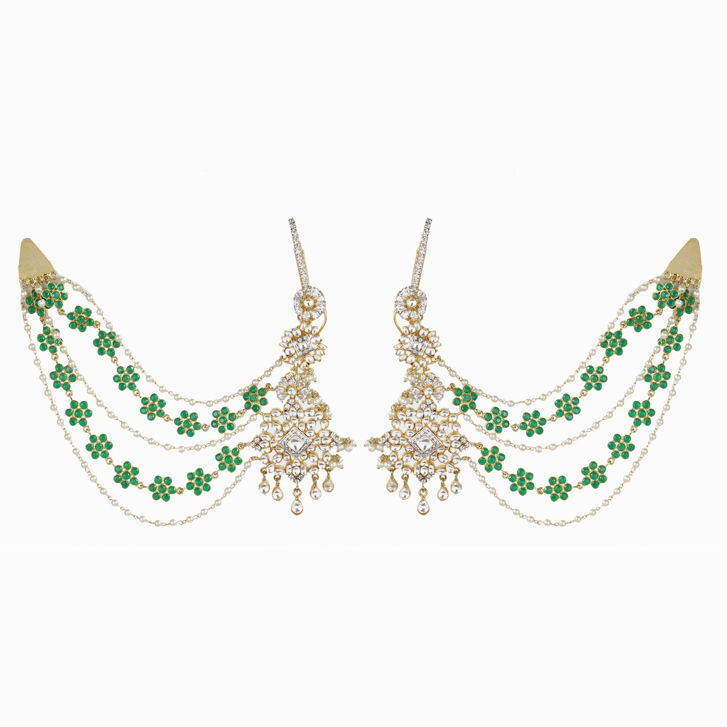 Statement Earrings with Kaan Chain
