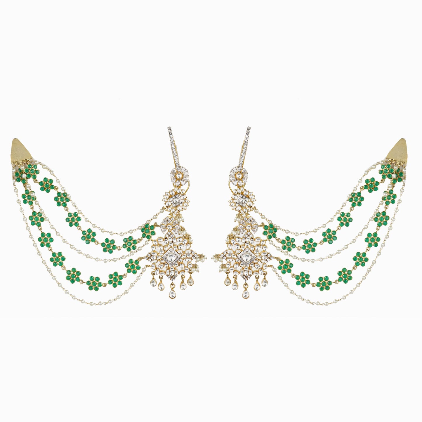 Exquisite Kundan Sadabahaar Earrings