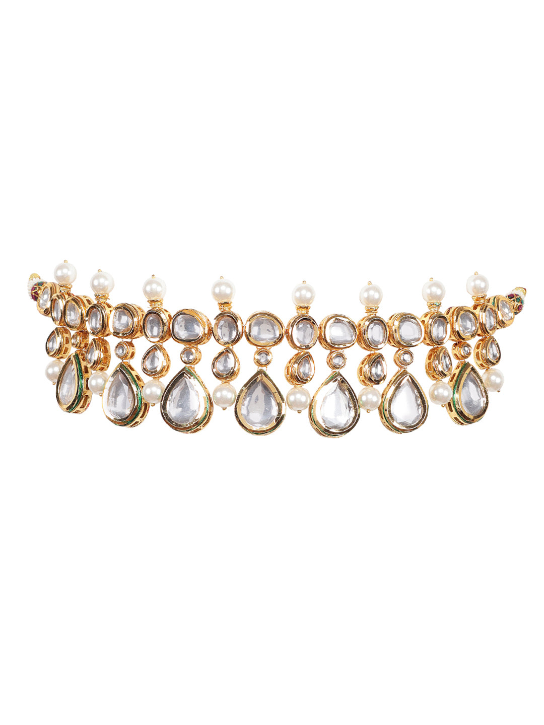 Gold Plated Kundan Radiant Choker Set For Women