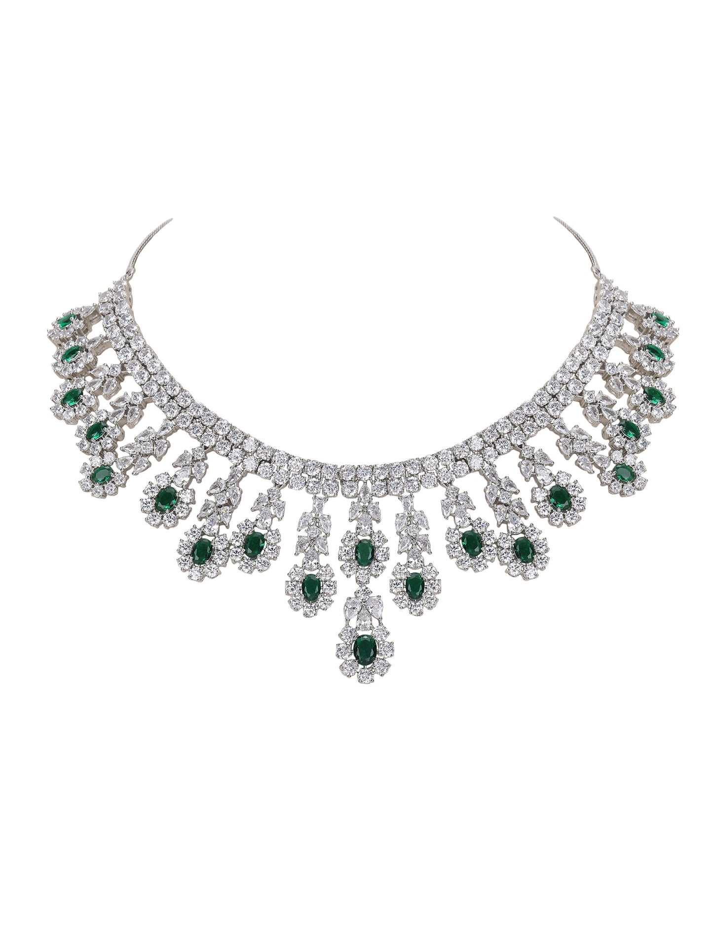 luxury green gemstone jewelry set