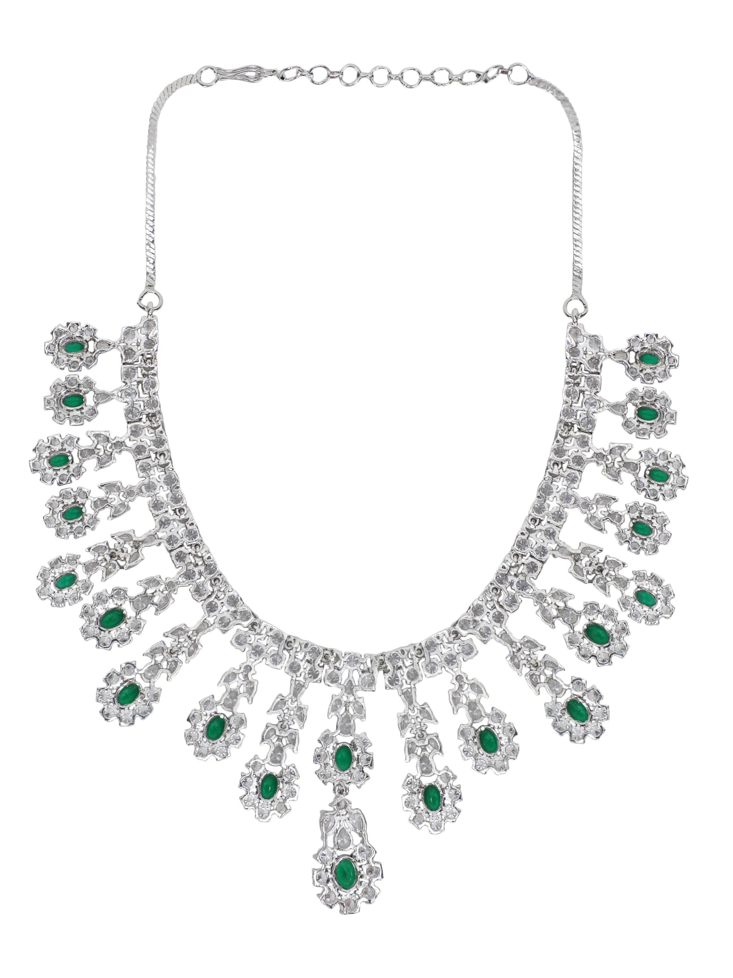 luxury green gemstone jewelry set