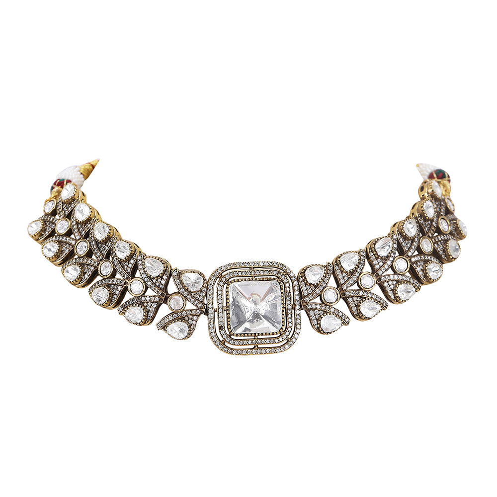 Royal Kundan Choker Set with Statement Earrings