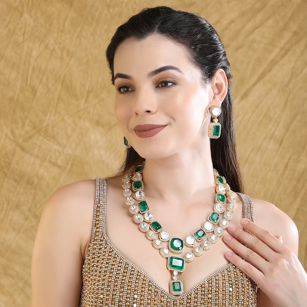 Buy Green Necklace Set