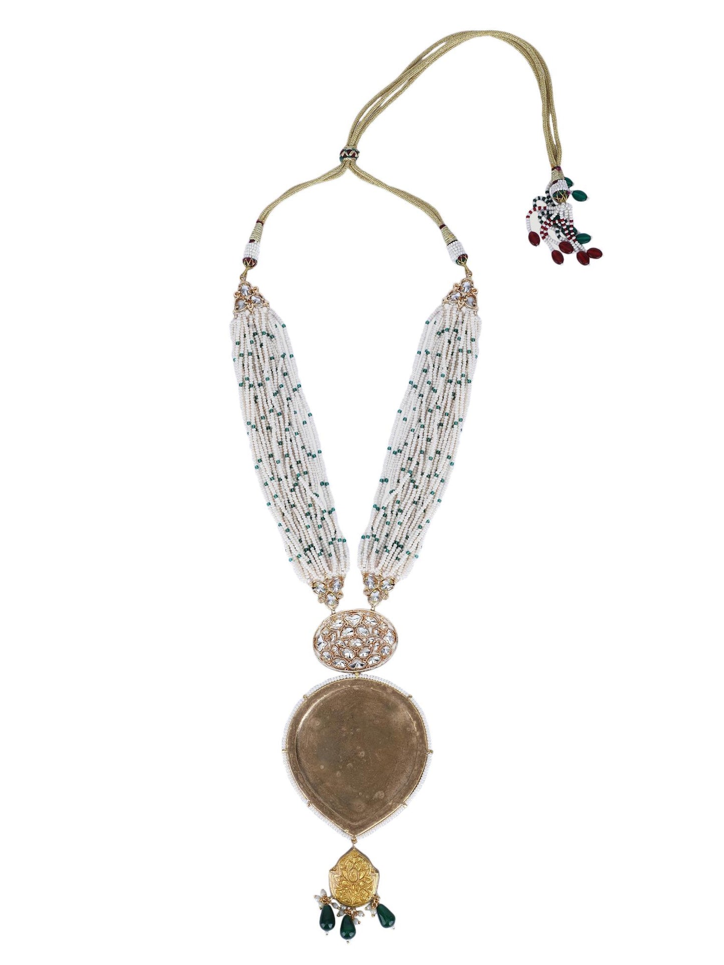 Gold plated Kundan Brown Necklace Sets