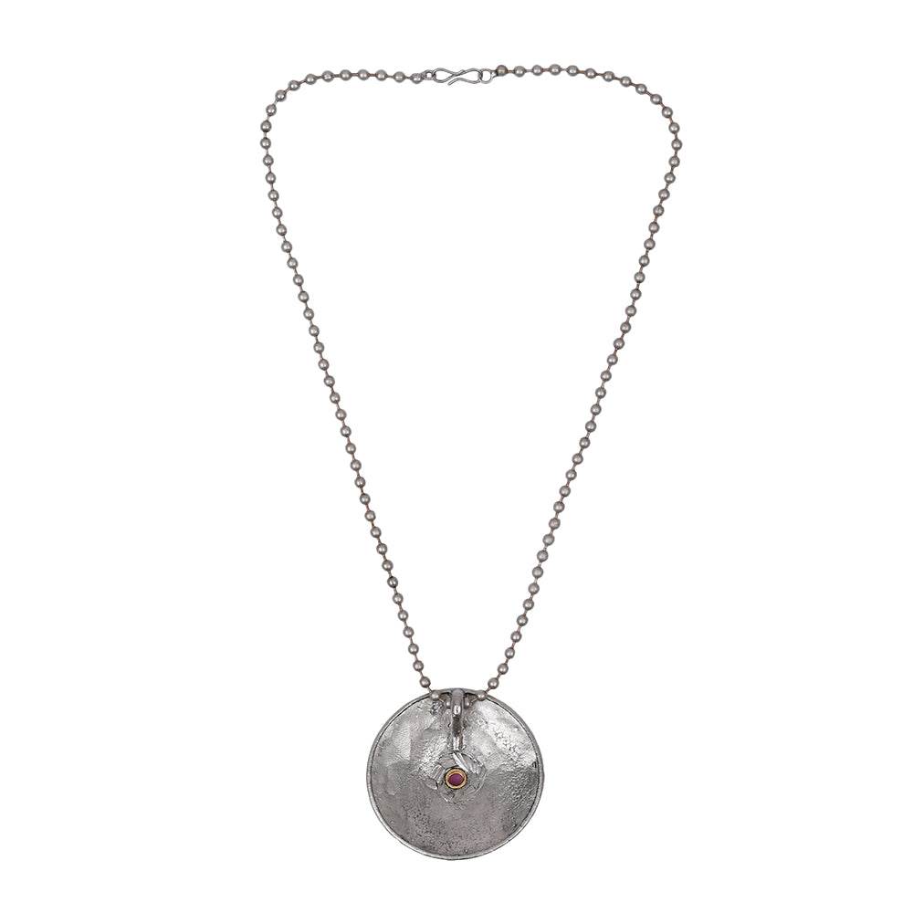 Buy Aviana Dainty Oxidized Silver Statement Pendant Necklace for Women - Auraa Trends