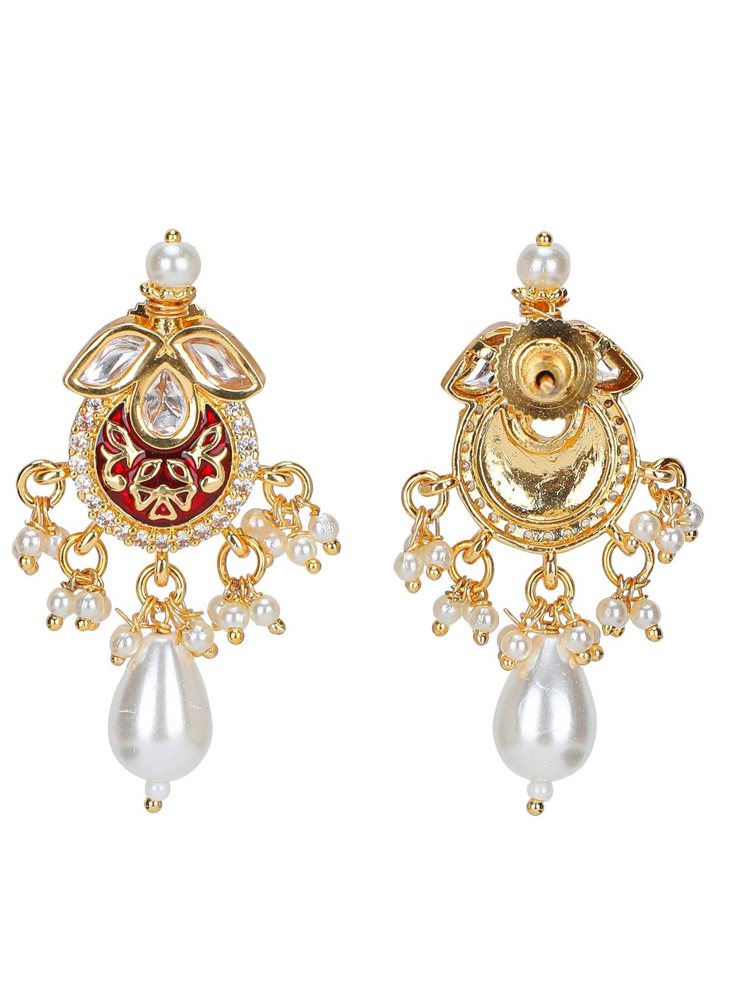 Regal Kundan Choker Set with Pearls and Earrings - Auraa Trends
