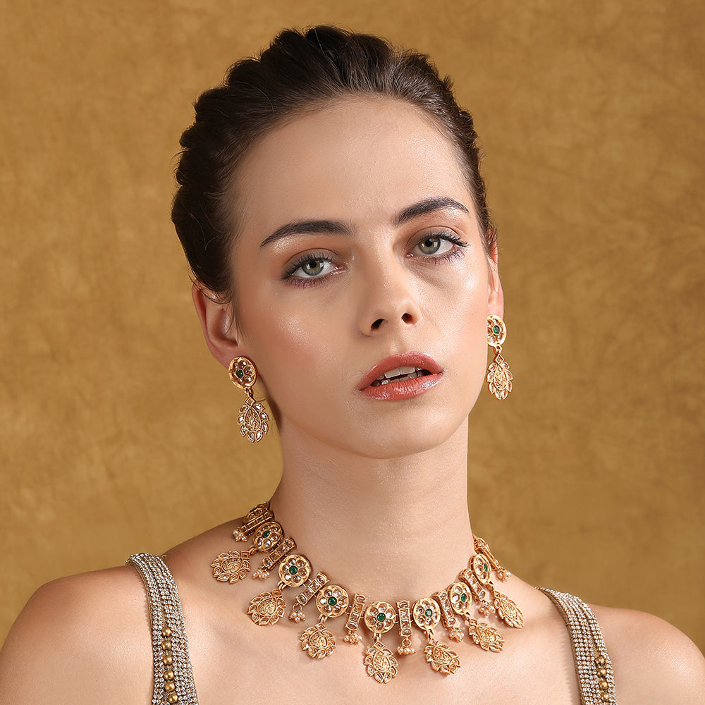 Choker Necklace Set with earrings set