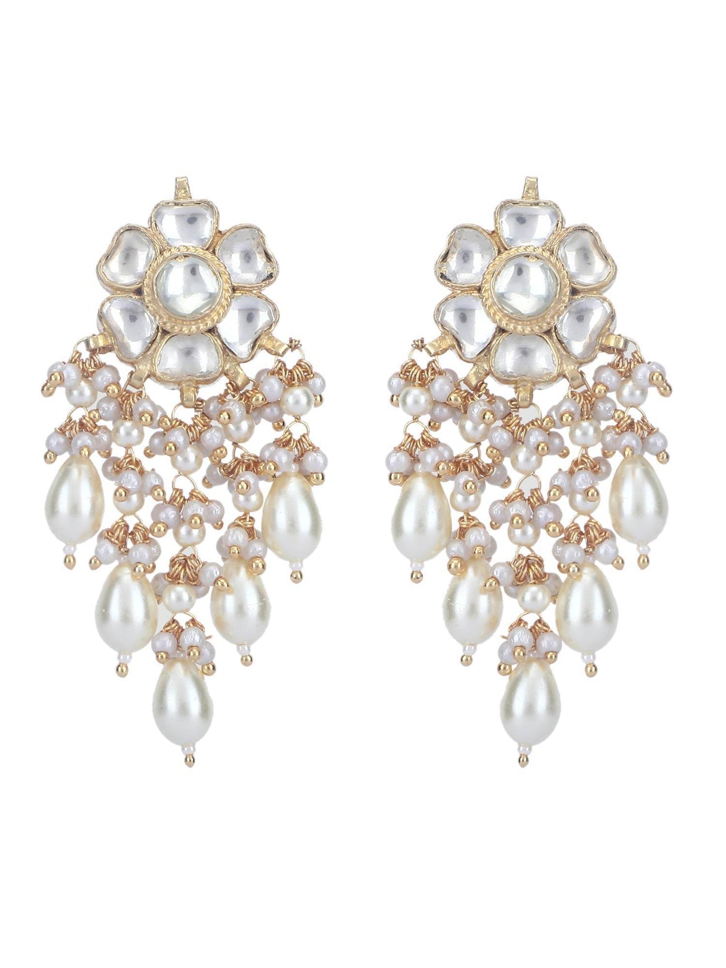 22KT gold Plated Kundan Classic Evergreen and sleek Kundan choker set - Auraa Trends