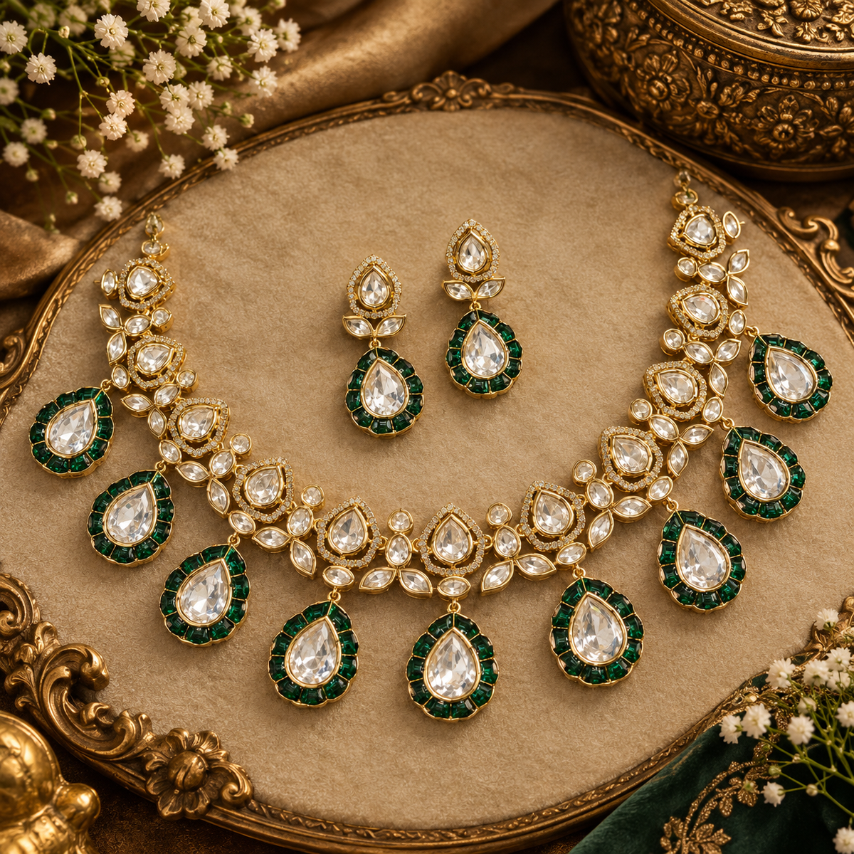 Royal Kundan Choker with Matching Earrings