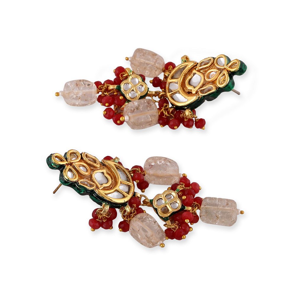 Alluring Gold Plated Kundan Necklace Set