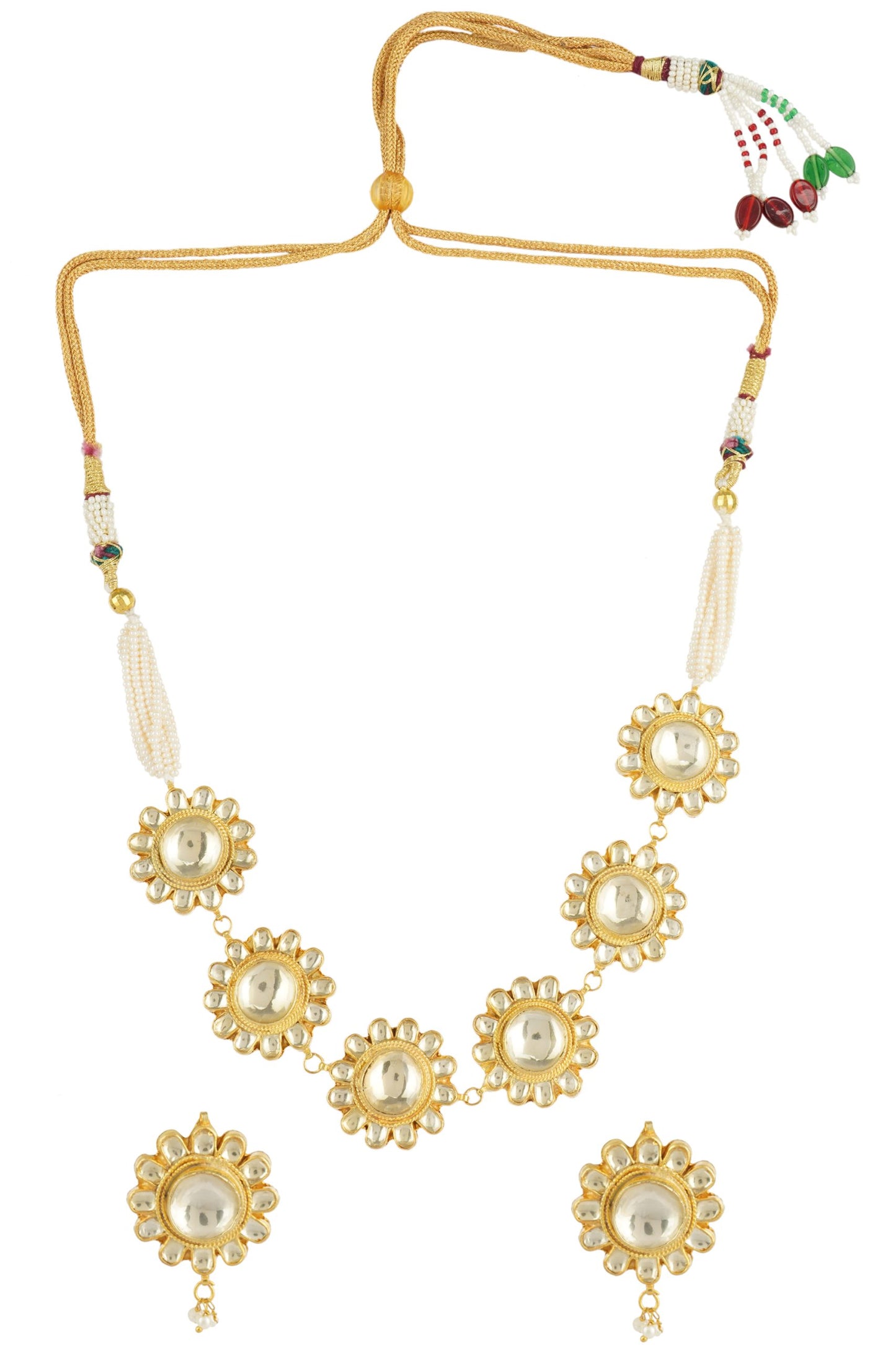 Noble Gold Plated Kundan Necklace Set
