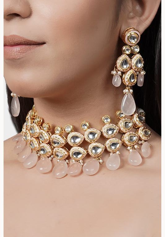 Enchanting Gold Plated Kundan Necklace Set