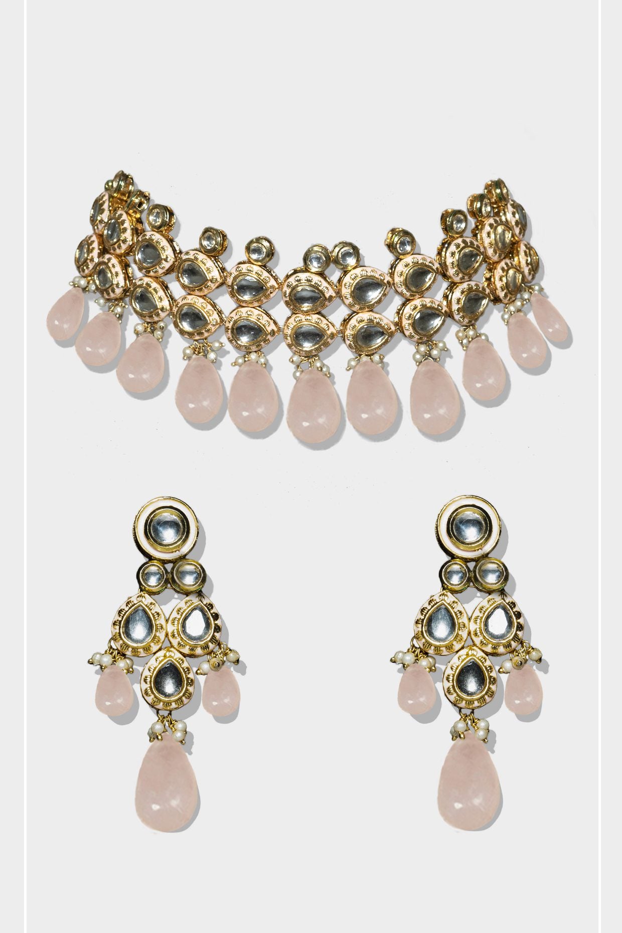 Enchanting Gold Plated Kundan Necklace Set