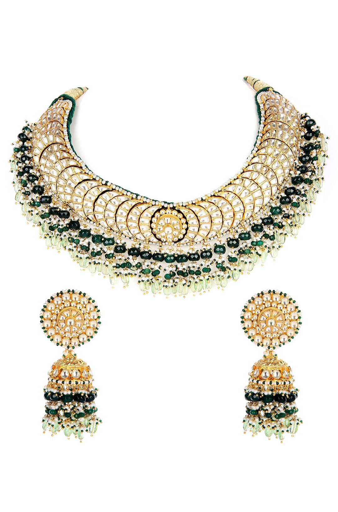 Sumptuous Gold Plated Kundan Necklace Set