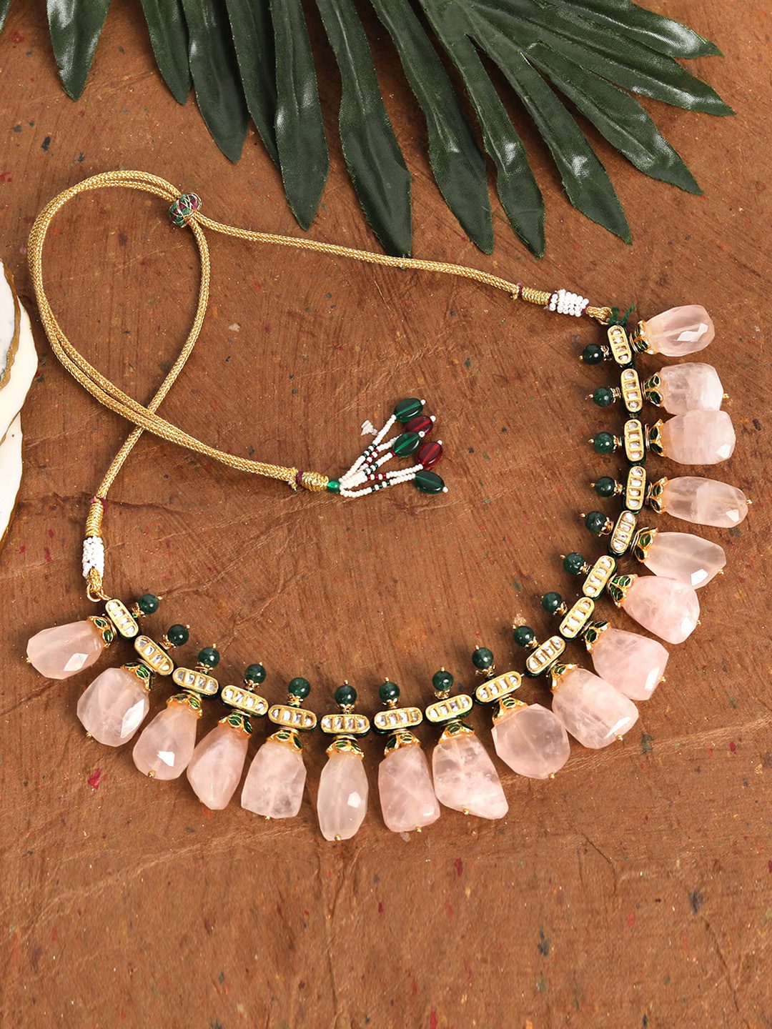 Tantalizing Gold Plated Kundan Necklace Set