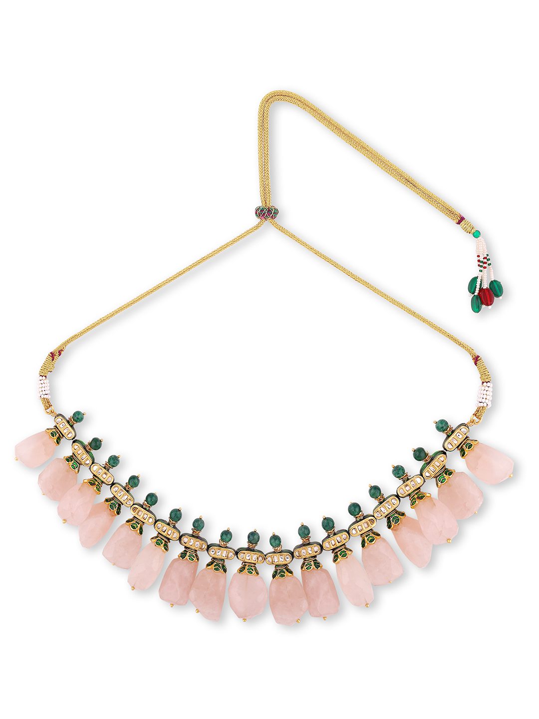 Tantalizing Gold Plated Kundan Necklace Set