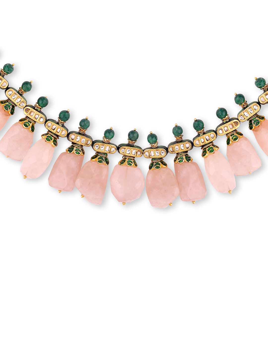 Tantalizing Gold Plated Kundan Necklace Set
