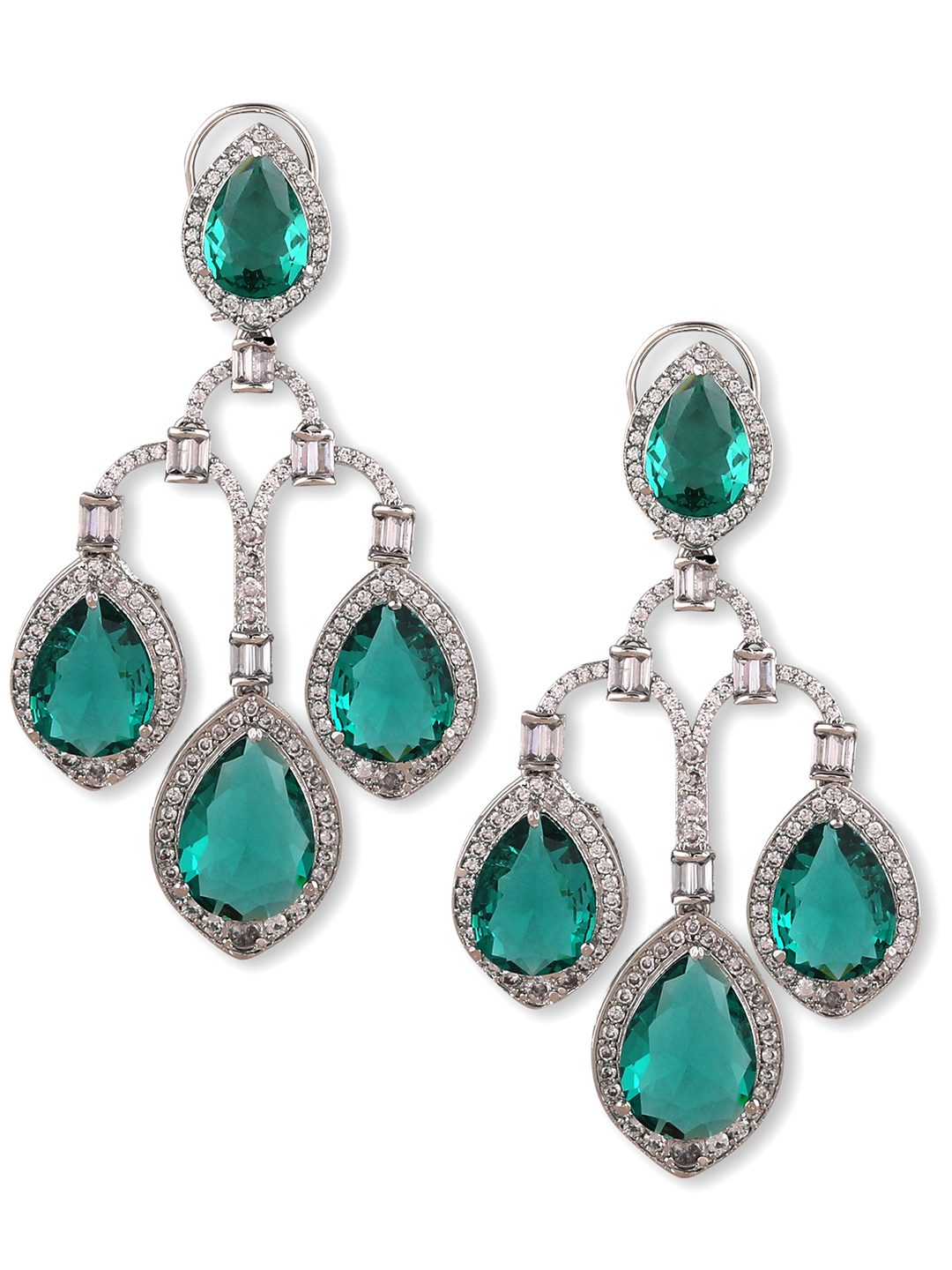 Buy American Diamond Zircon Chandelier Earrings