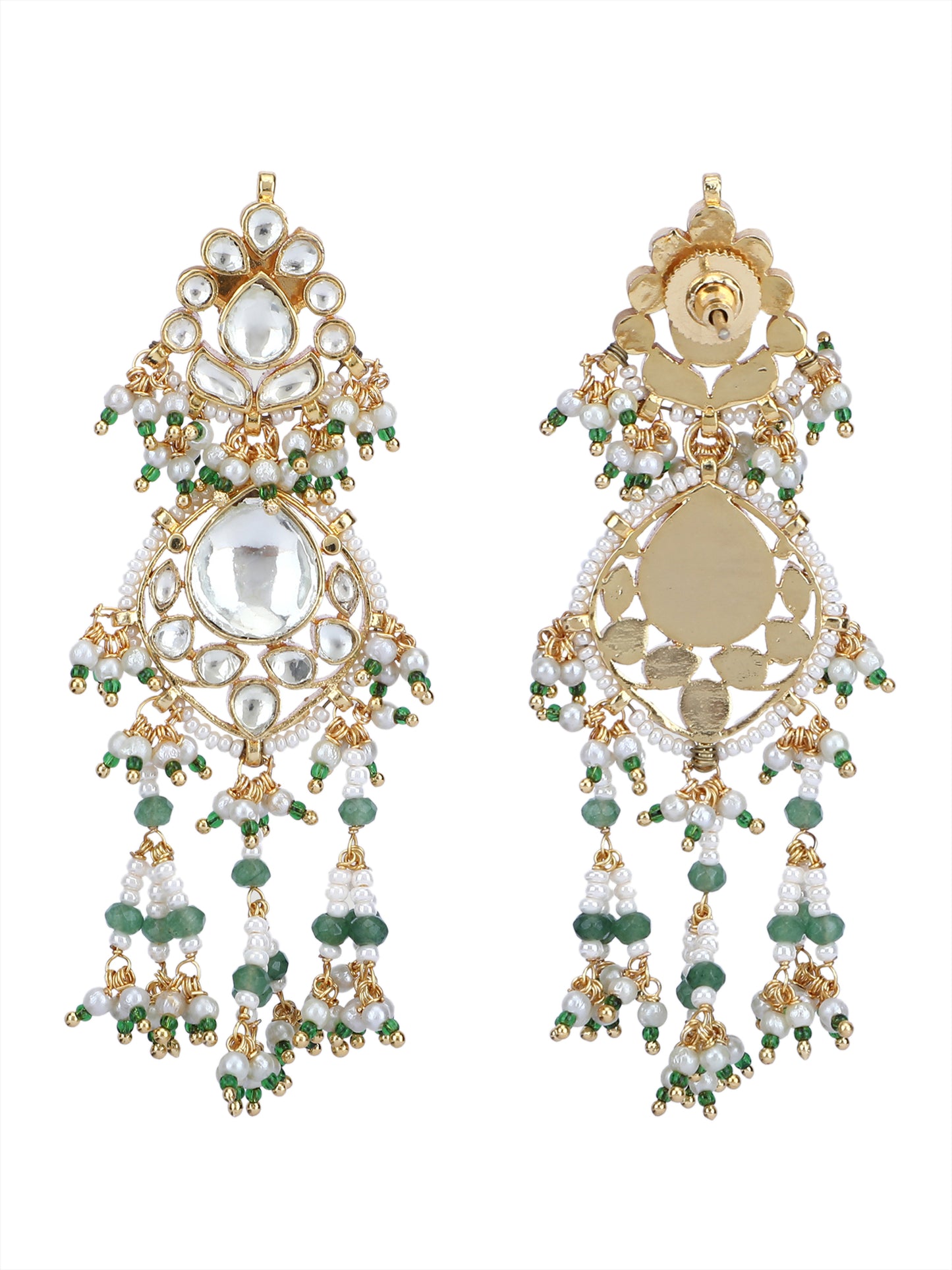 Kundan Classic Green Necklace Set for Women & Girls