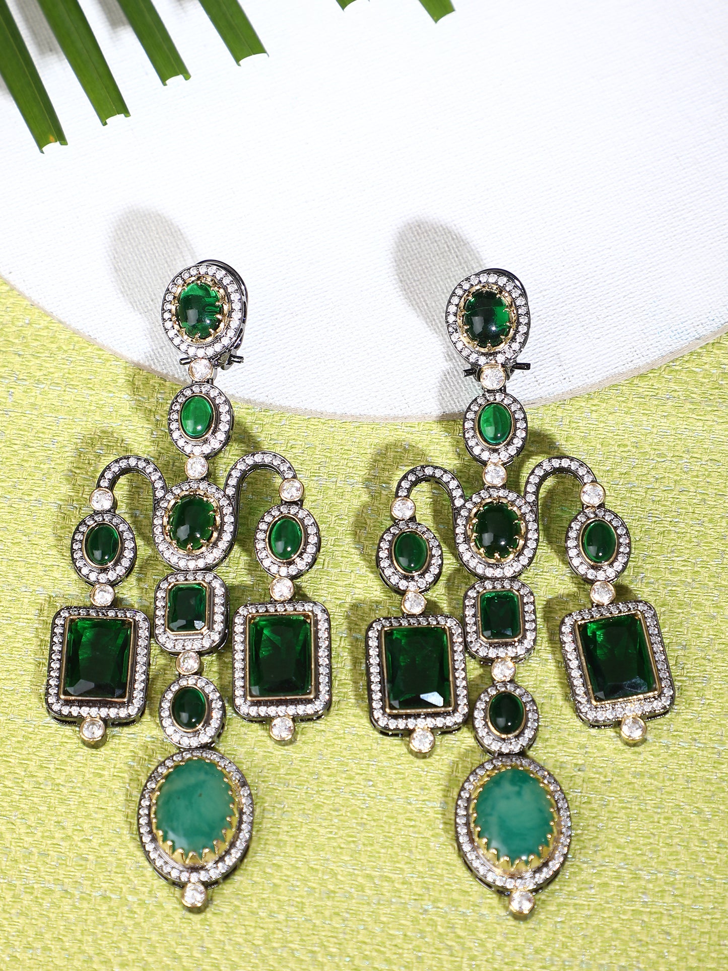 Buy Green Earring Set For women