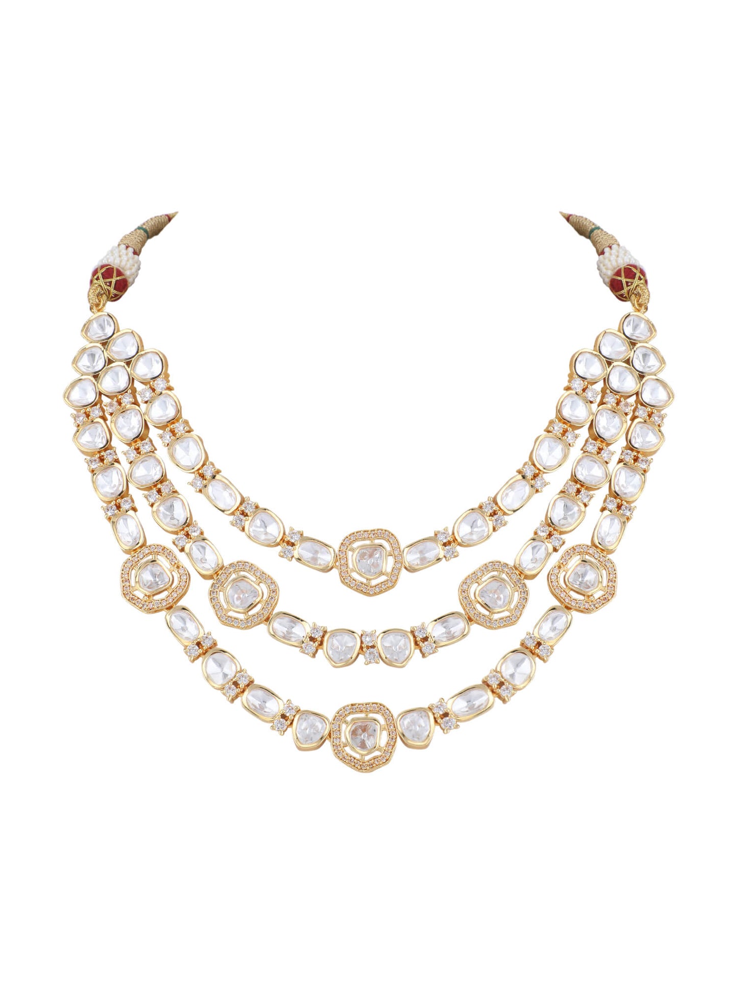 22KT Gold Plated Kundan Classic Necklace Set