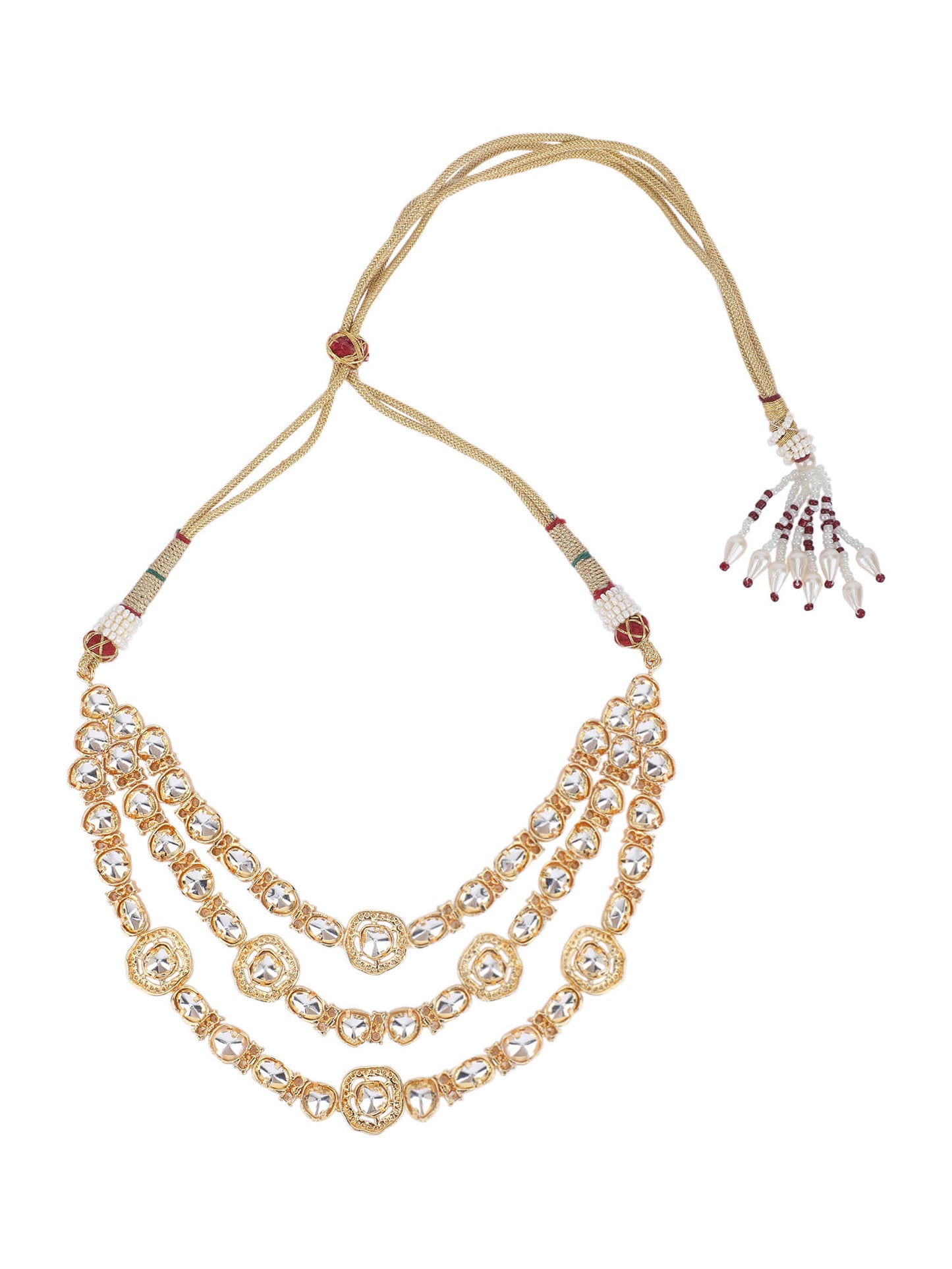 22KT Gold Plated Kundan Classic Necklace Set