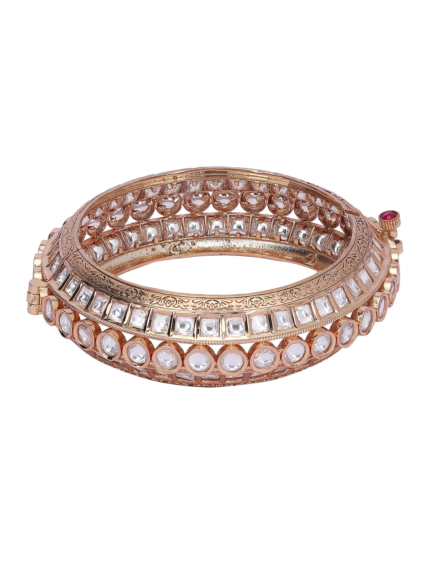 Gold Tone Kundan Bangle