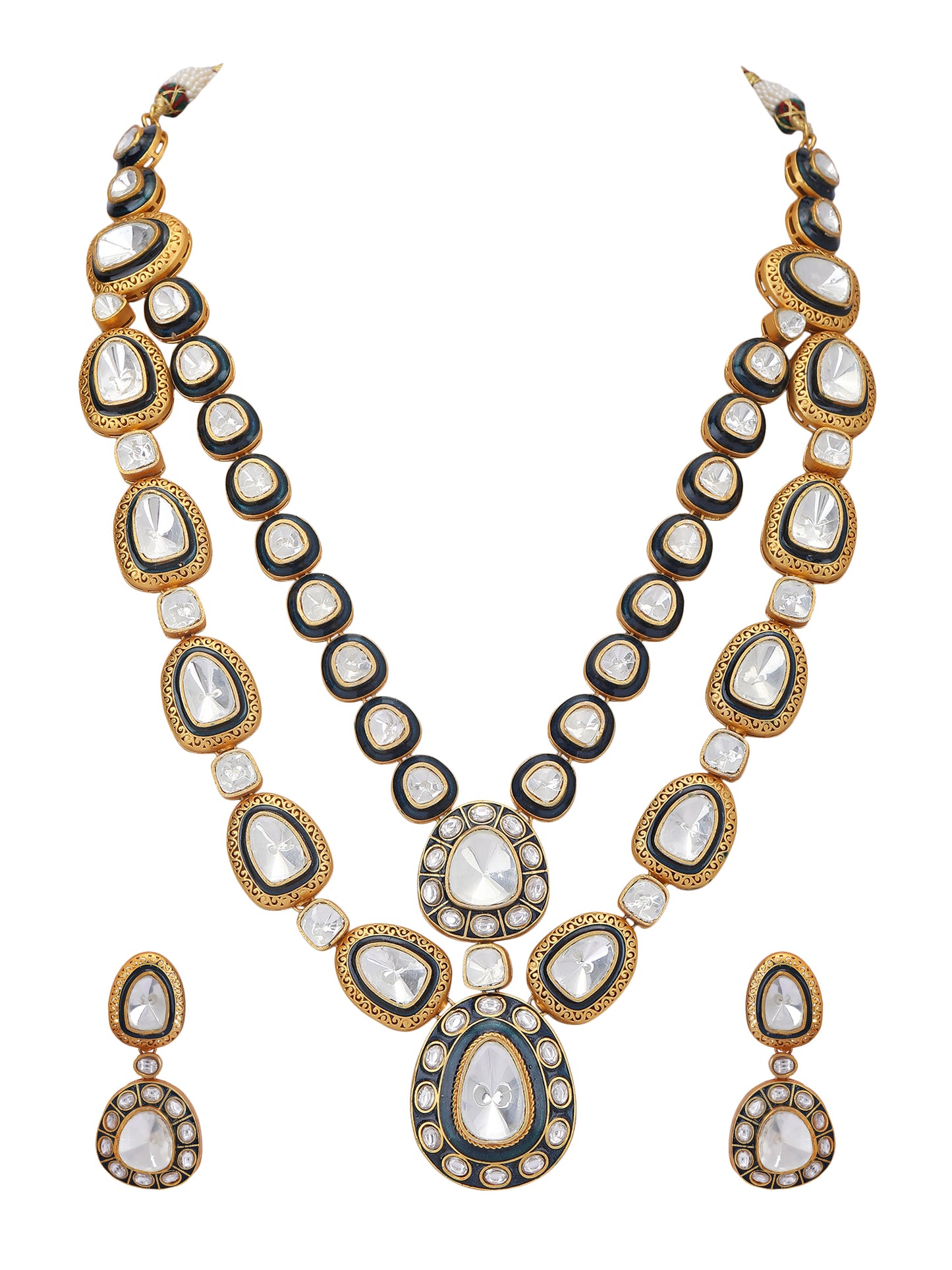 Gold Tone Polki Necklace For women