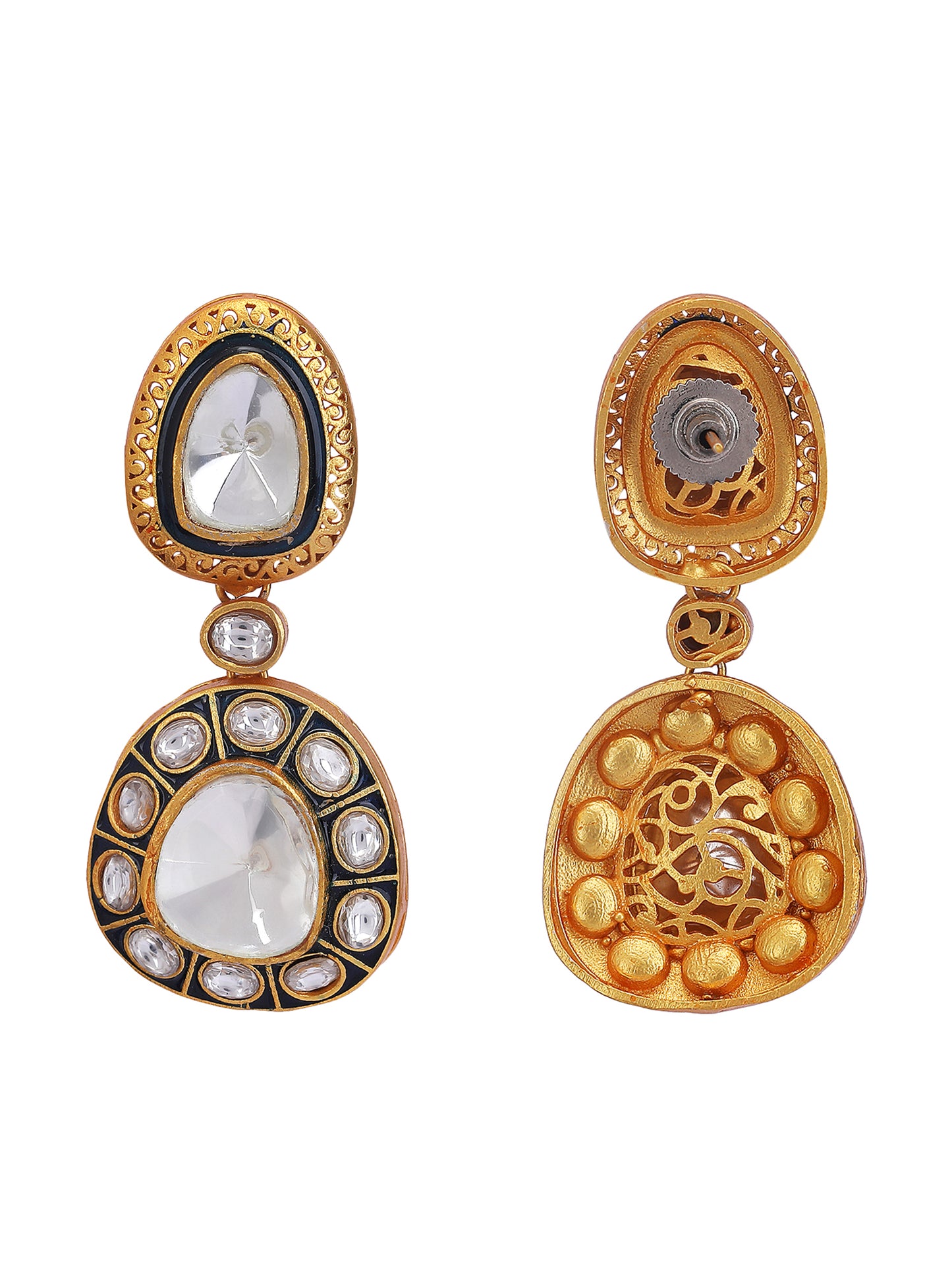 Gold Tone Polki Necklace For women