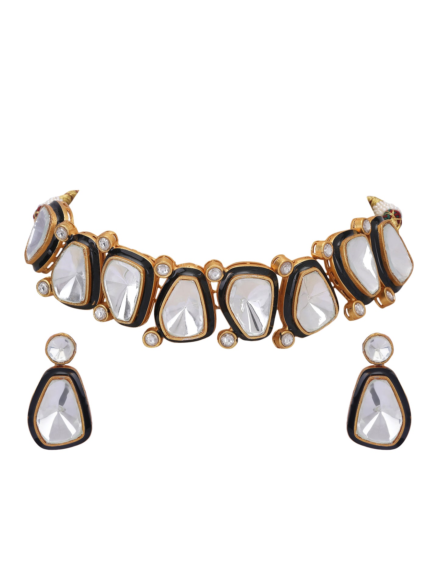 Elegant Kundan Polki Choker Necklace Set