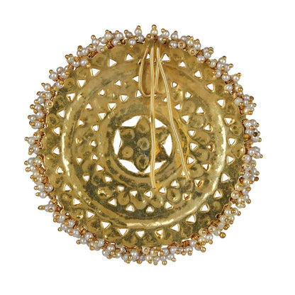 Grand Gold Plated Kundan Juda Pin