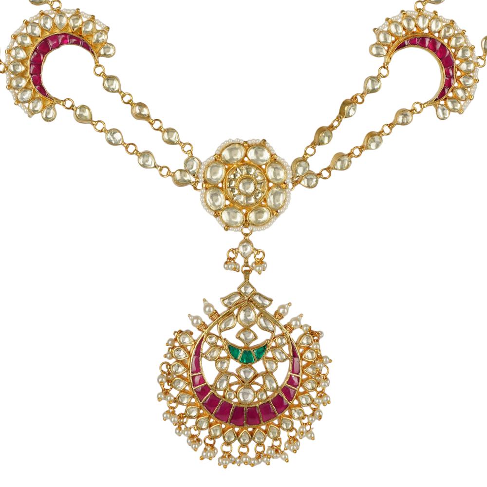 Pristine Kundan Gold Plated Head Band