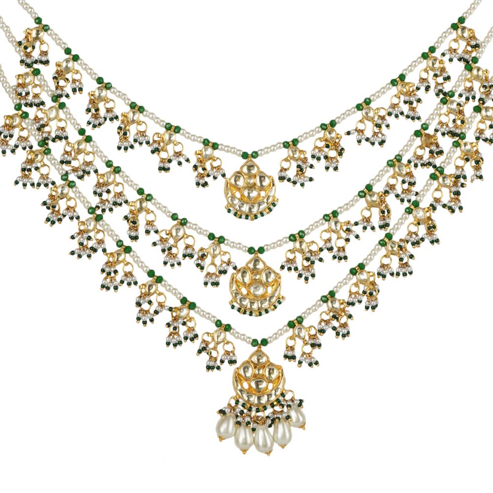 Majestic Gold Plated 3 Layered Rani Haar