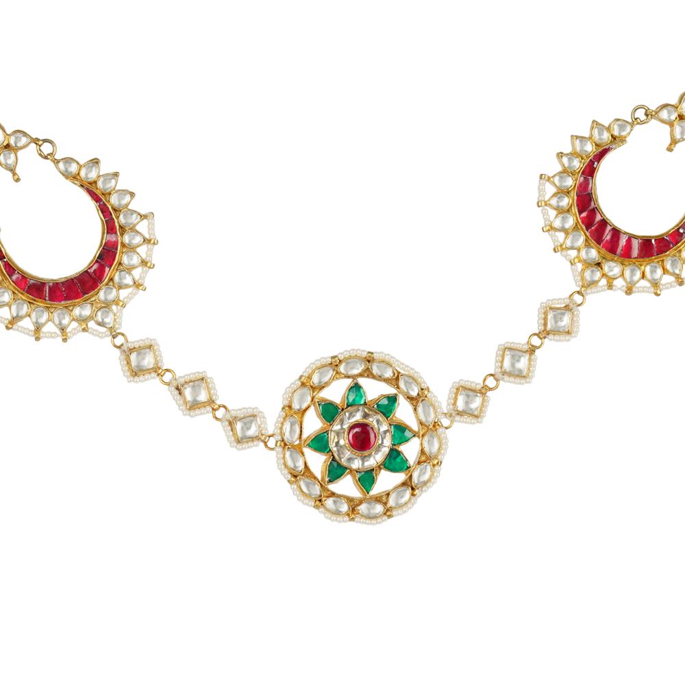 Alluring Kundan Gold Plated Head Band 22KT Gold Plated