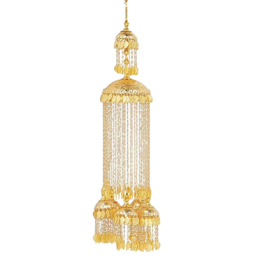 Royal Gold Finish Bridal kaleere with Multi-Layered Design