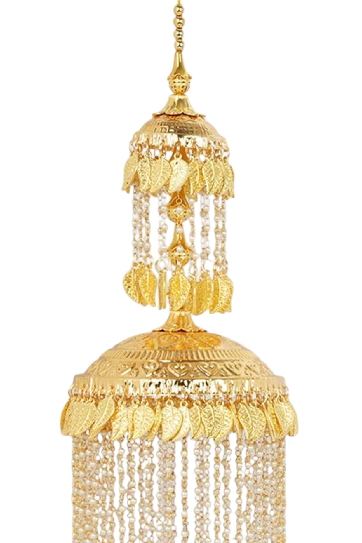 Royal Gold Finish Bridal kaleere with Multi-Layered Design