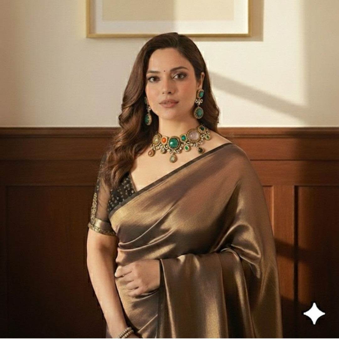 Multicolor Gemstone Statement Necklace Set with Earrings - Auraa Trends