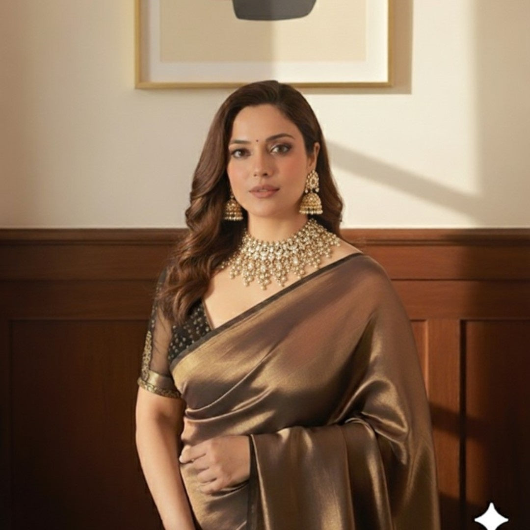 Gold-Plated Kundan Bridal Choker Necklace Set with Pearl Jhumka Earrings
