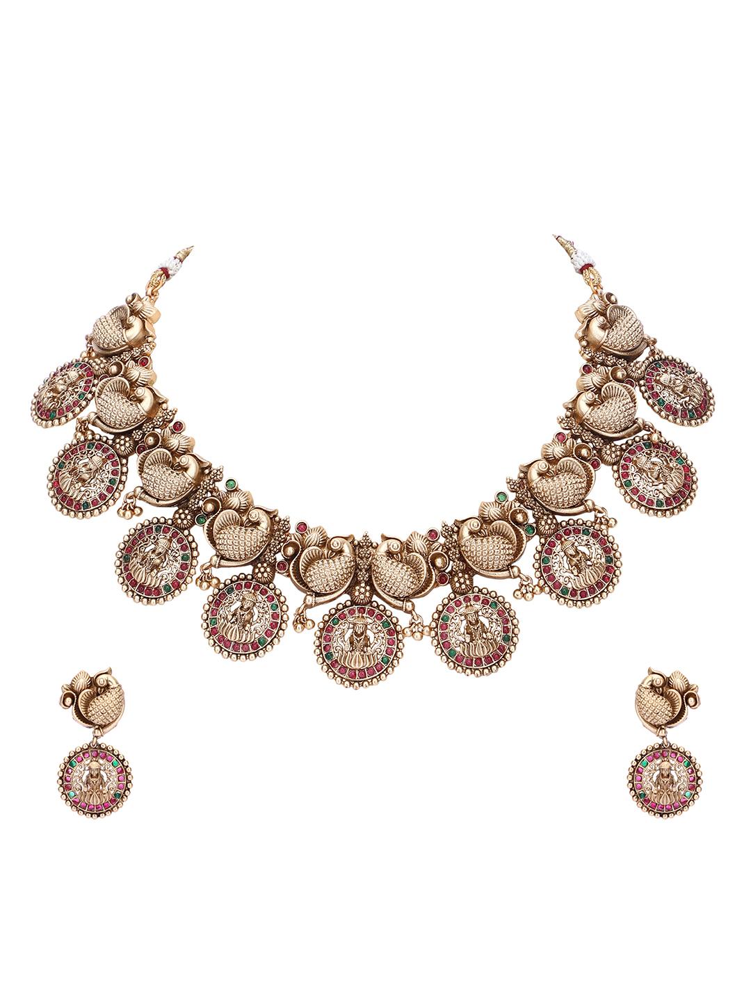 Bold Brown Kundan Necklace Set