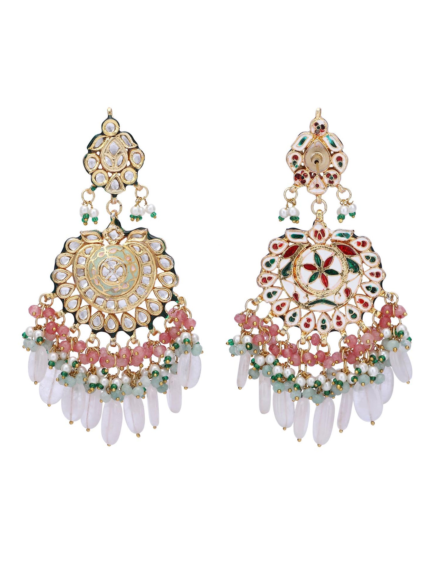 Bridal Pink Kundan Necklace Set