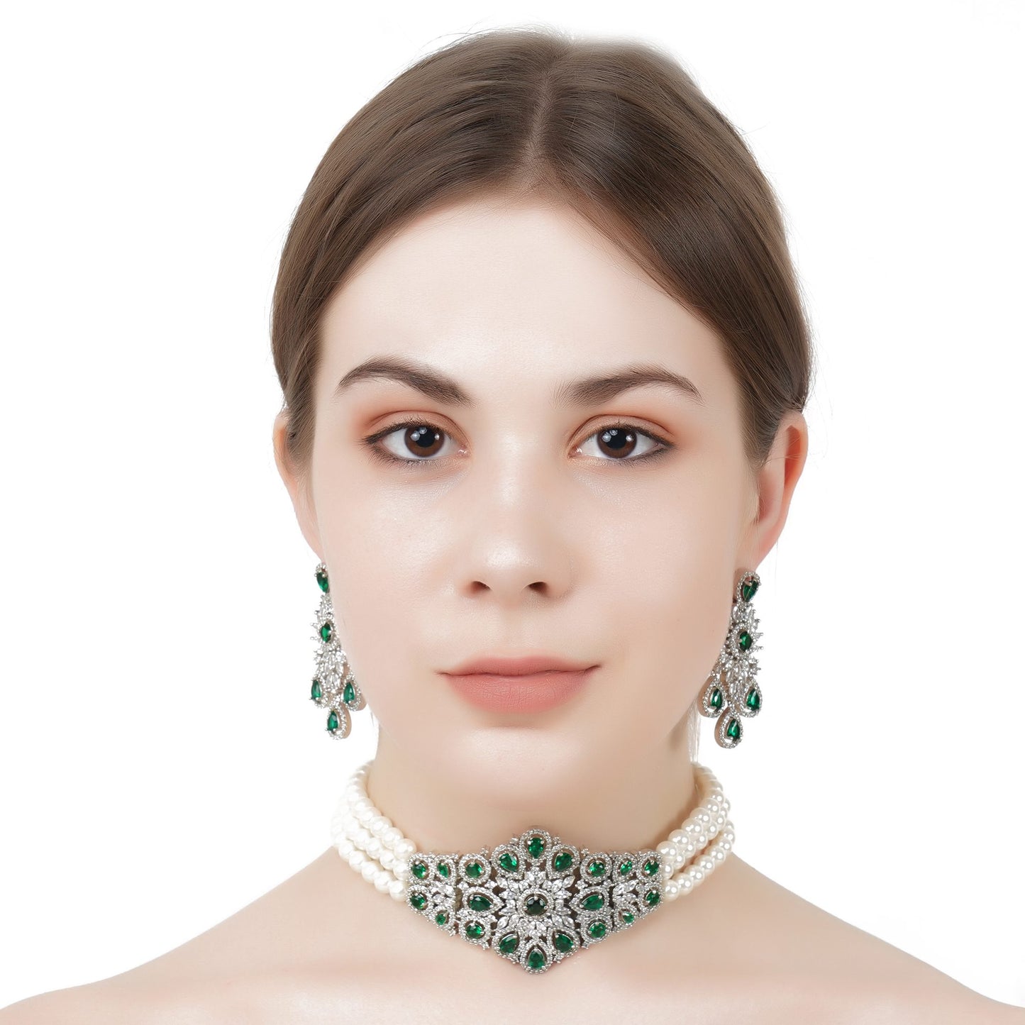 Intricate Diamonte Necklace Set