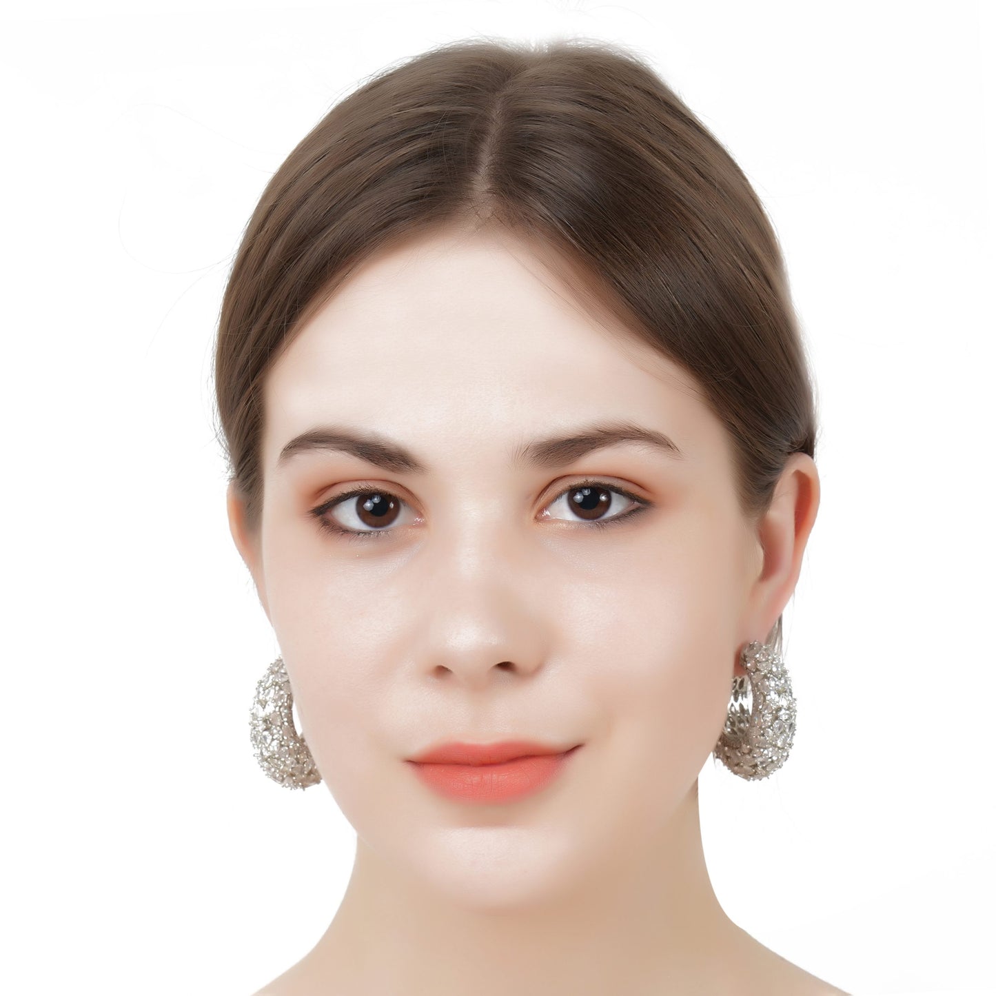 Sparkling Diamonte Hoop Earrings