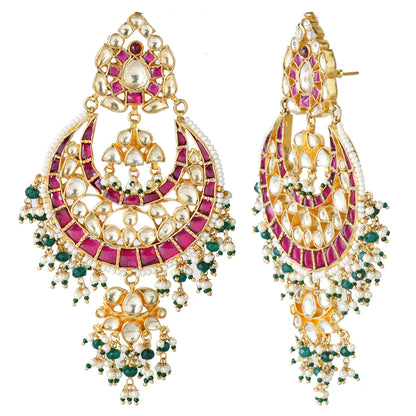 Imperial Kundan Chaanbali Earrings