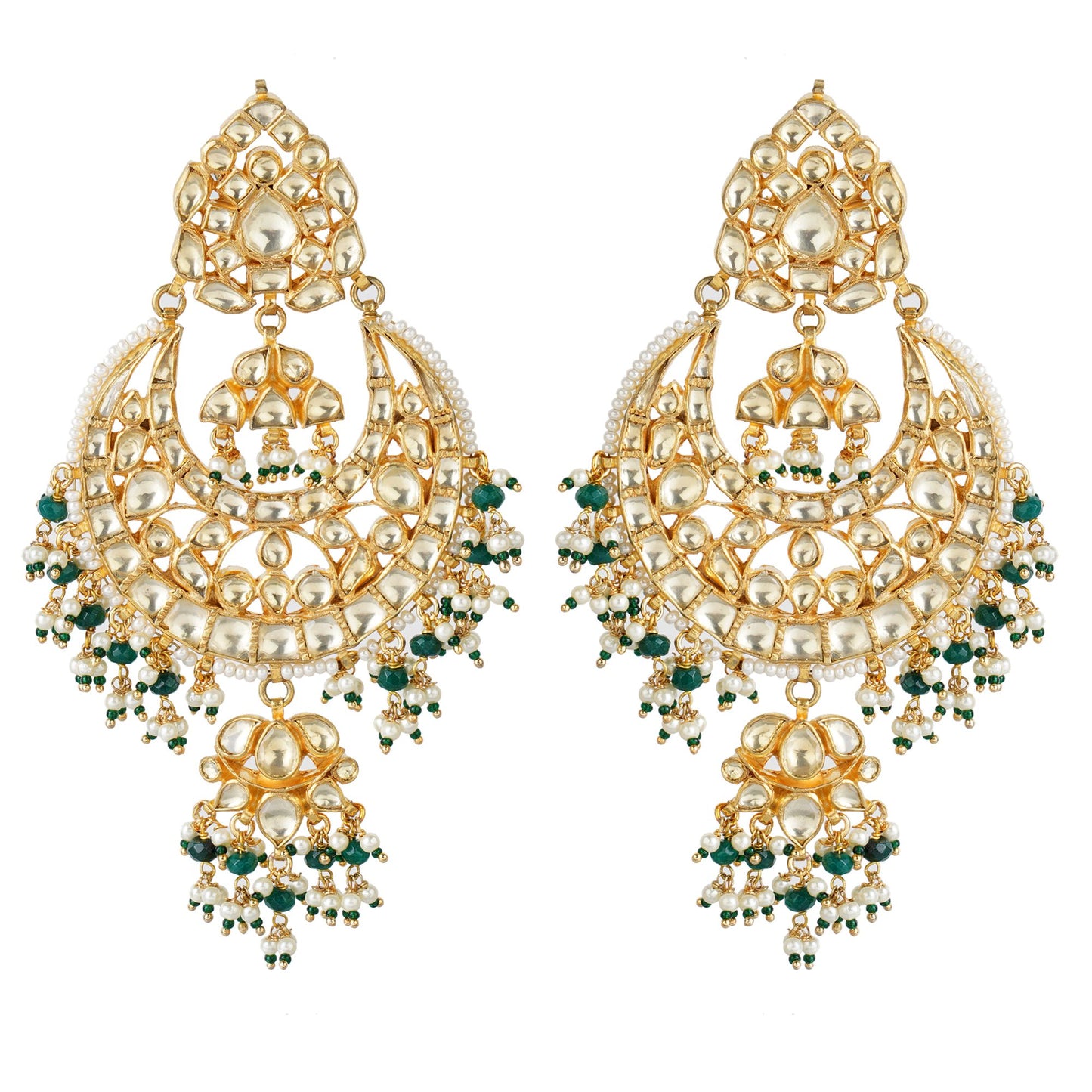 Bedazzling Kundan Chaanbali Earrings