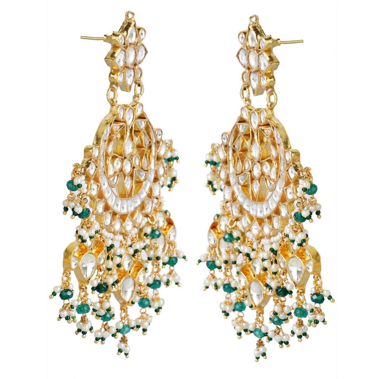 Kundan Necklace Set Plated in 22KT Golds