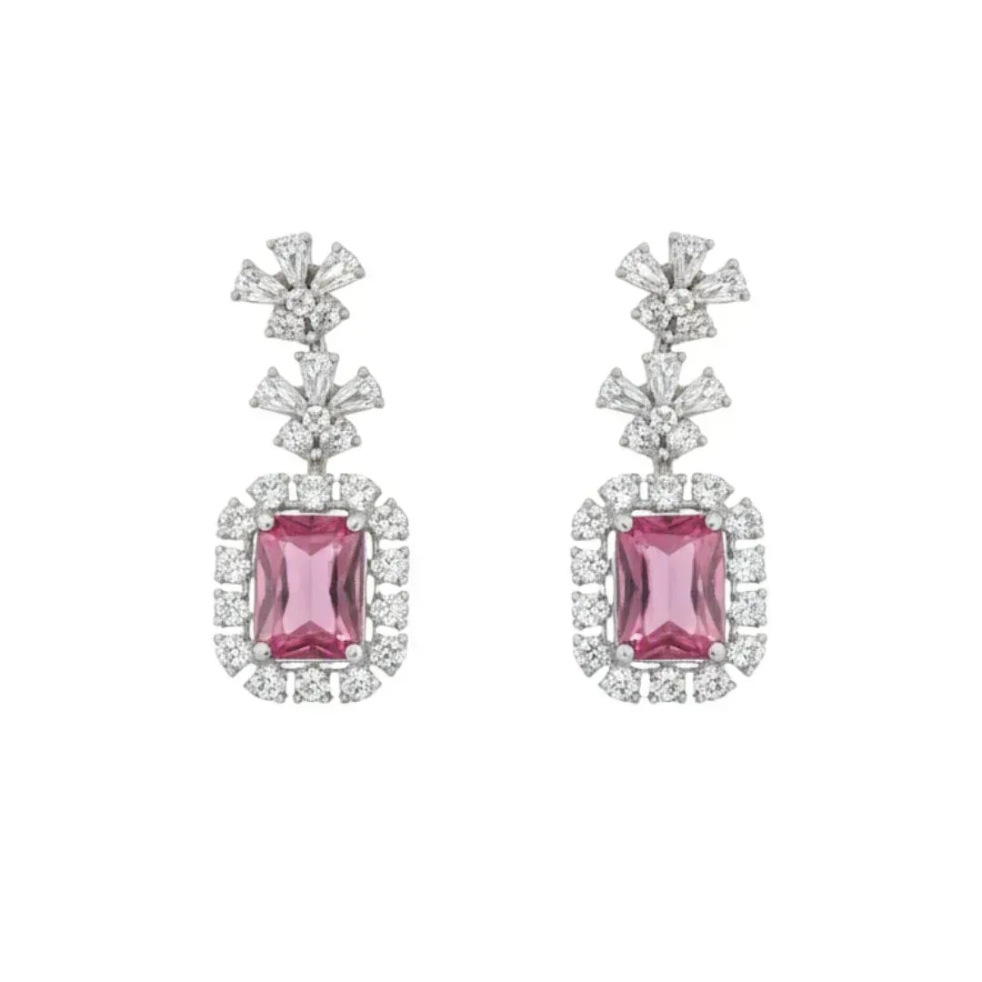 Elegant Diamond-Style Necklace and Earring Set - Auraa Trends