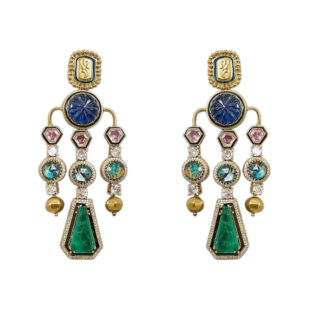 Luxury Multicolor Statement Earrings for Women