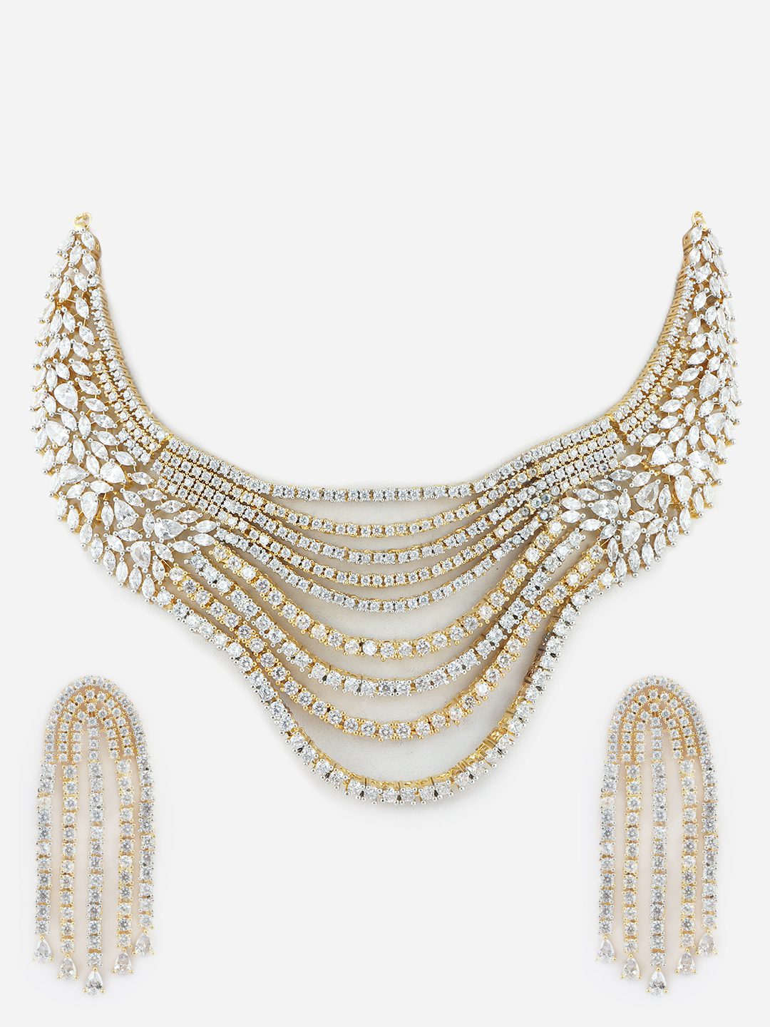 American Diamond Necklace Set For woman