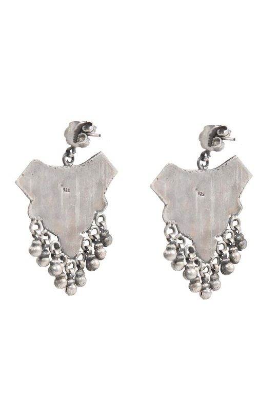 Antique Silver-Plated Boho Chandelier Earrings - Auraa Trends